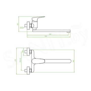 Смеситель для кухонной мойки Laveo Rondo BLX_080D