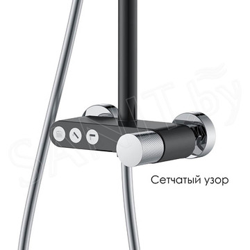 Душевая стойка Boheme Stick 128-BCR.2 Black Touch Chrome