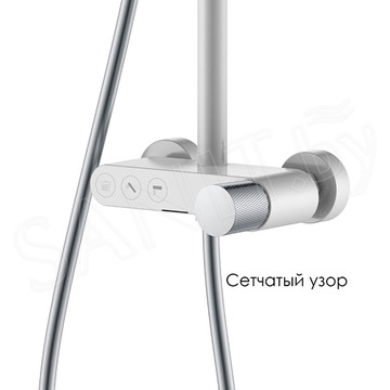 Душевая стойка Boheme Stick 128-WCR.2 White Touch Chrome