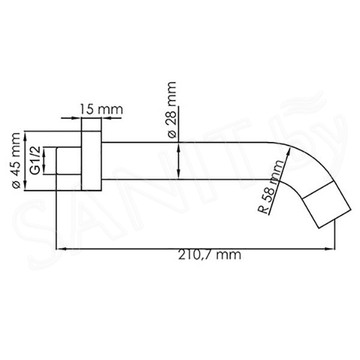 Излив для ванны Wasserkraft A149