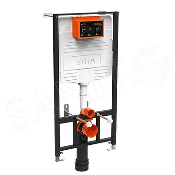 Комплект инсталляции Vitra S20 L-box c кнопкой смыва и подвесным унитазом