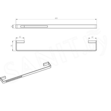 Держатель для полотенец Boheme Q Gun Metall 10942-MG / Shine Gun Metall 10942-SMG