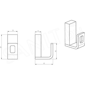 Крючок Boheme Q Matt White 10946-MW