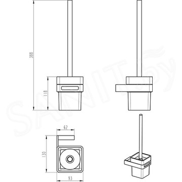 Ершик для унитаза Boheme Q Chrome 10954-CR