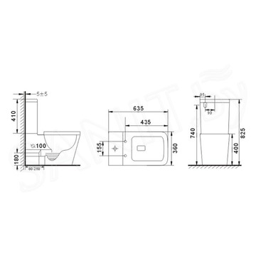 Напольный унитаз Gid Tr2170BM / Tr2170BL с сиденьем Soft Close