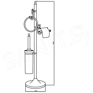 Многофункциональная стойка для туалета Boheme Medici 10631