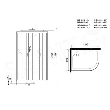 Душевая кабина Niagara Classic NG-3312-14P