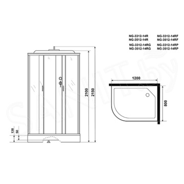 Душевая кабина Niagara Classic NG-3312-14P