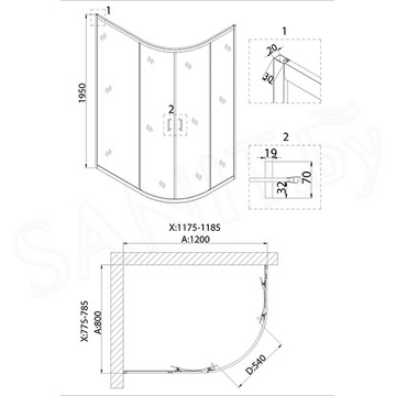 Душевой уголок Niagara Nova NG-6821-08