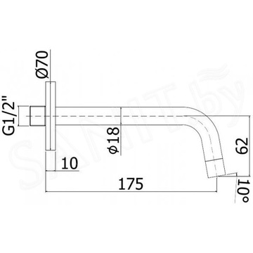 Излив для ванны Paffoni Light ZBOC045BO