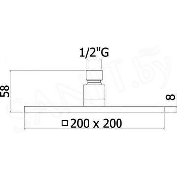 Верхний душ Paffoni Syncro ZSOF075BO