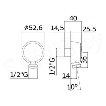 Шланговое подключение Paffoni Lusso ZACC130BO