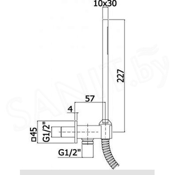 Душевая лейка со шлангом Paffoni Premium ZDUP095CR