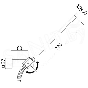 Душевая лейка со шлангом Paffoni Level ZDUP059CR