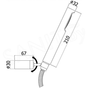 Душевая лейка со шлангом Paffoni Master ZDUP036NO