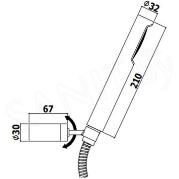 Душевая лейка со шлангом Paffoni Birillo ZDUP036BO