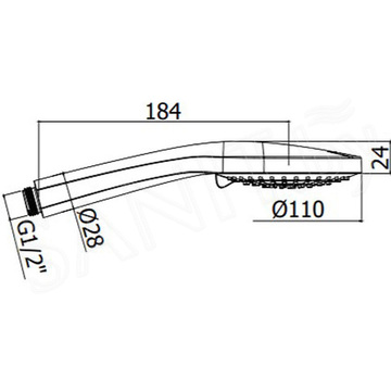 Душевая лейка Paffoni Ginevra ZDOC125NO