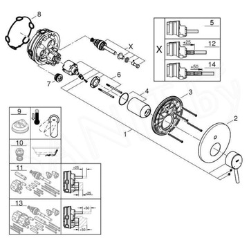 Смеситель встраиваемый Grohe Concetto 24054001 (2 функции)