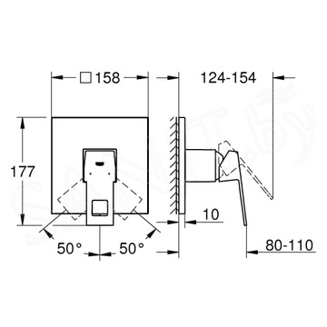 Смеситель встраиваемый Grohe Eurocube 24061000