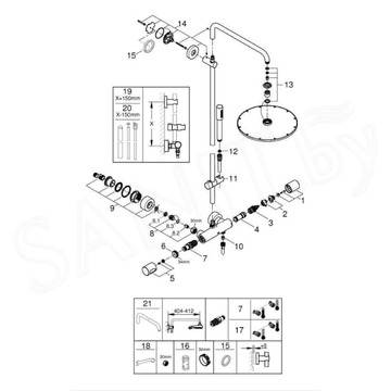 Душевая стойка Grohe Rainshower 310 27966000 с термостатом