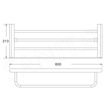 Полка для полотенец с держателем Rose RG1708H