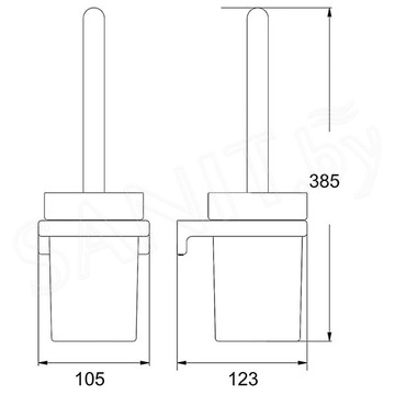 Ершик для унитаза Rose RG1800