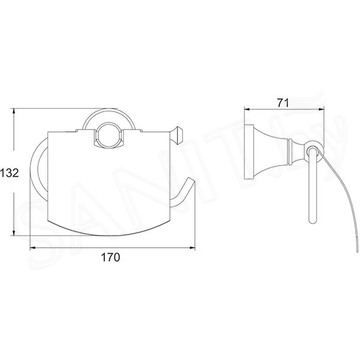 Держатель для туалетной бумаги Rose RG1905H