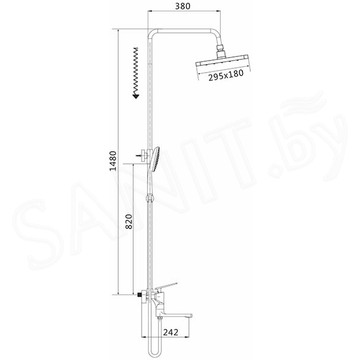 Душевая стойка Shevanik S8036F