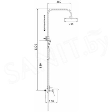 Душевая стойка Shevanik S8336H