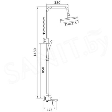 Душевая стойка Shevanik S9136T