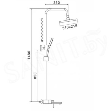 Душевая стойка Shevanik S6836