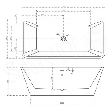 Акриловая ванна Abber AB9212-1.7