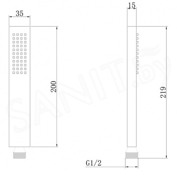 Душевая лейка Abber AF0050W