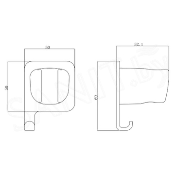 Держатель для душевой лейки Allen Brau Infinity 5.21B17-00