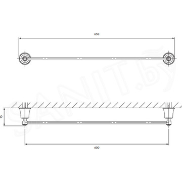 Держатель для полотенец Omnires Art Line AL53216CR