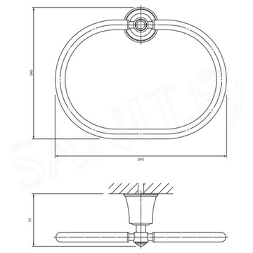 Держатель для полотенец Omnires Art Line AL53230CR