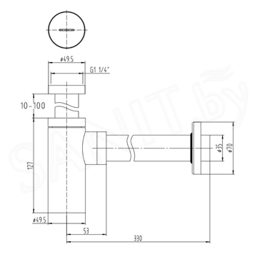 Сифон для умывальника Allen Brau Priority 5.31025-00