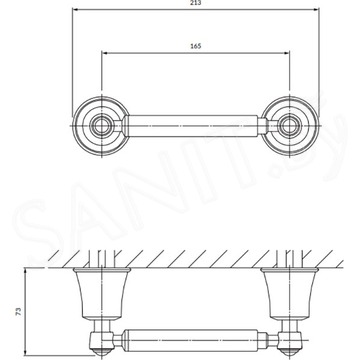 Держатель для туалетной бумаги Omnires Art Line AL53510GL