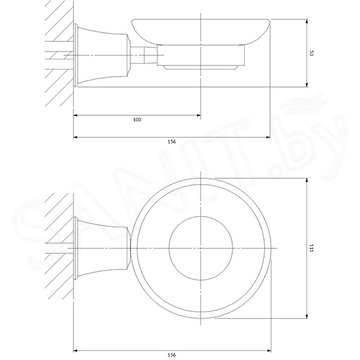 Мыльница Omnires Art Line AL53420CR