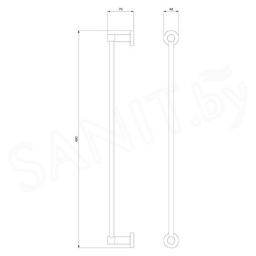 Держатель для полотенец Omnires Modern Project MP60214GR / MP60216GR