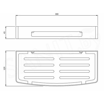 Полка Omnires Uni UN10331GL / UN10331GLB