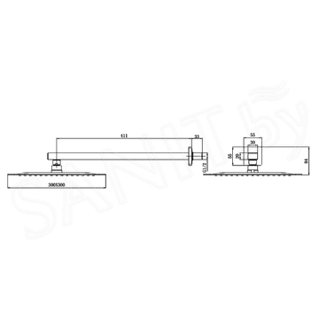 Верхний душ Allen Brau Infinity 5.21A19-31