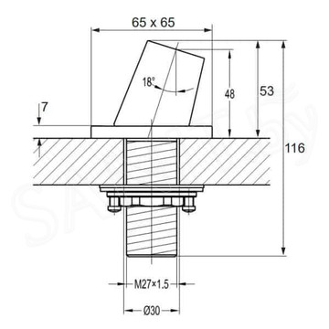 Держатель для душевой лейки Omnires H13BL