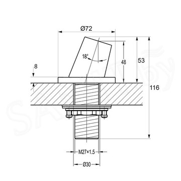 Держатель для душевой лейки Omnires H14BL