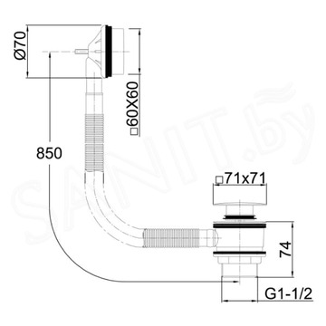 Слив-перелив для ванны Allen Brau Infinity 5.21028-31