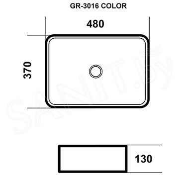 Умывальник Grossman GR-3016GLB