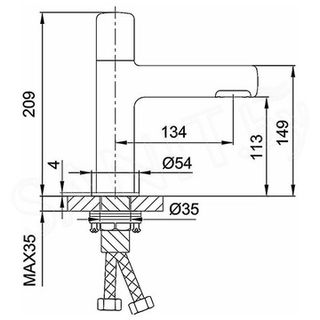 Смеситель для умывальника Gappo G1052-89