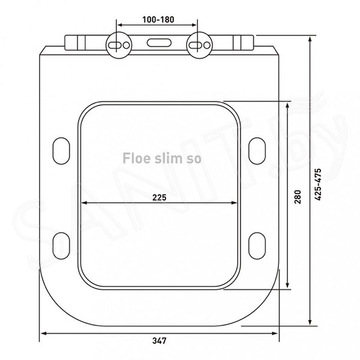 Комплект инсталляции Berges Novum 525 c кнопкой D5, подвесным унитазом Floe Rimless и сиденьем Floe Slim SO