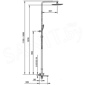 Душевая стойка Gappo G2417-9