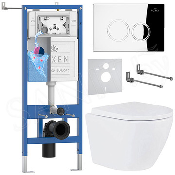 Комплект инсталляции 6 в 1 Roxen StounFix Dual Fresh 512989 с аромадозатором